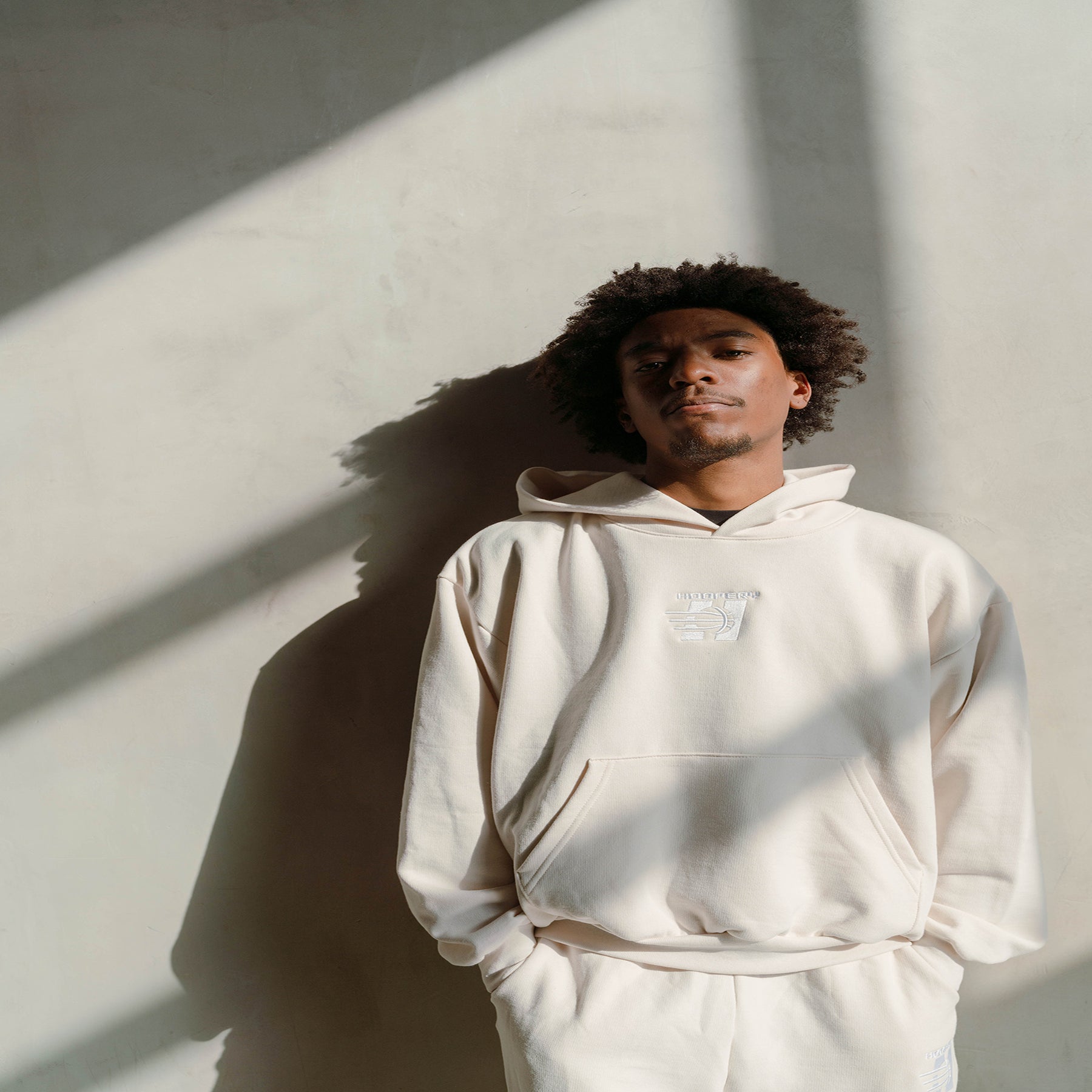 Embroidered 'OOP' Pullover - Creme